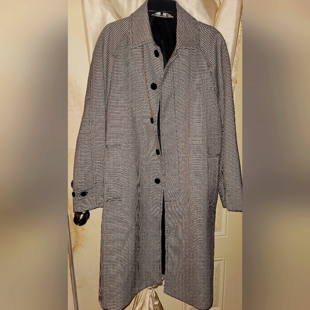 H&M Gorgeous Blk&Wht Houndstooth Men Coat